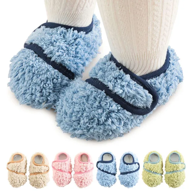Toddler Infant Kids Baby Warm Shoes Boys Girls Plush Soft-Soled Slippers