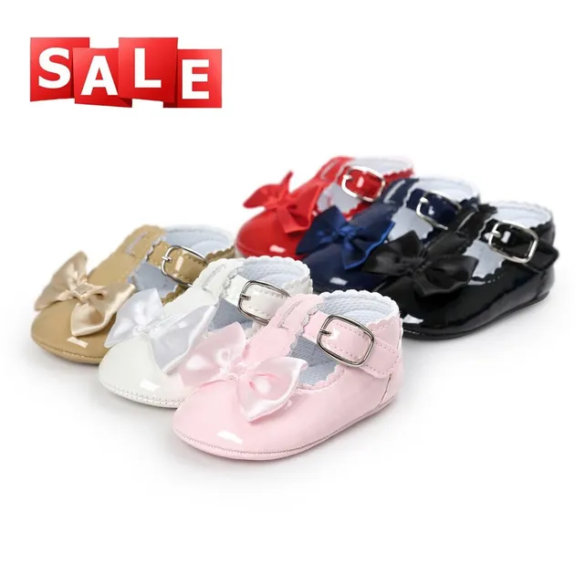 Infant Baby Boy Girl Soft Sole Crib Shoes Toddler Mary Jane Shoes Newborn to 18